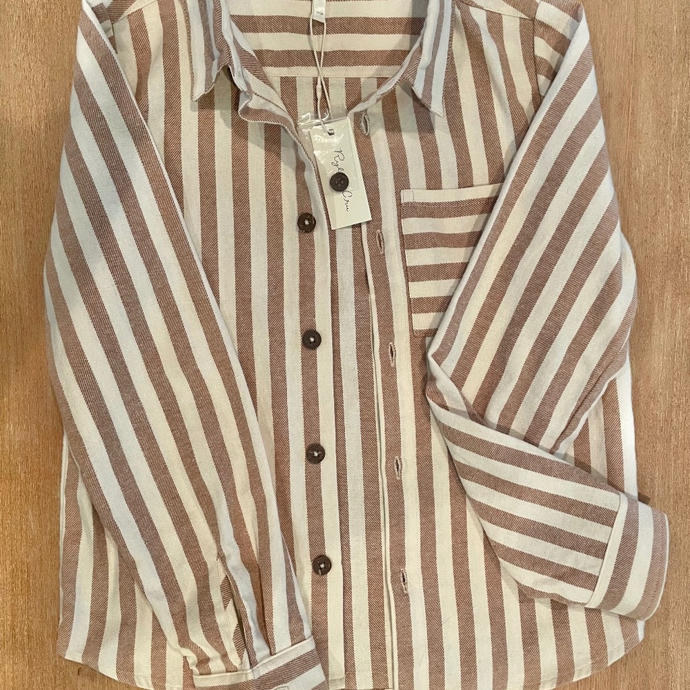 Rylee & Cru Striped Polo